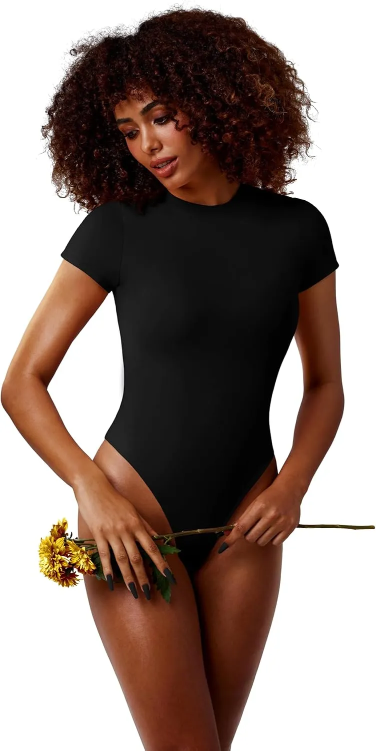 Crew Neck Short Sleeve Bodysuits sold by ReoRia product image thumbnail 2