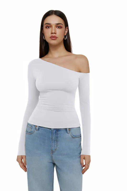 Fall Fashion Slim Fitted Off The Shoulder Tops sold by ReoRia