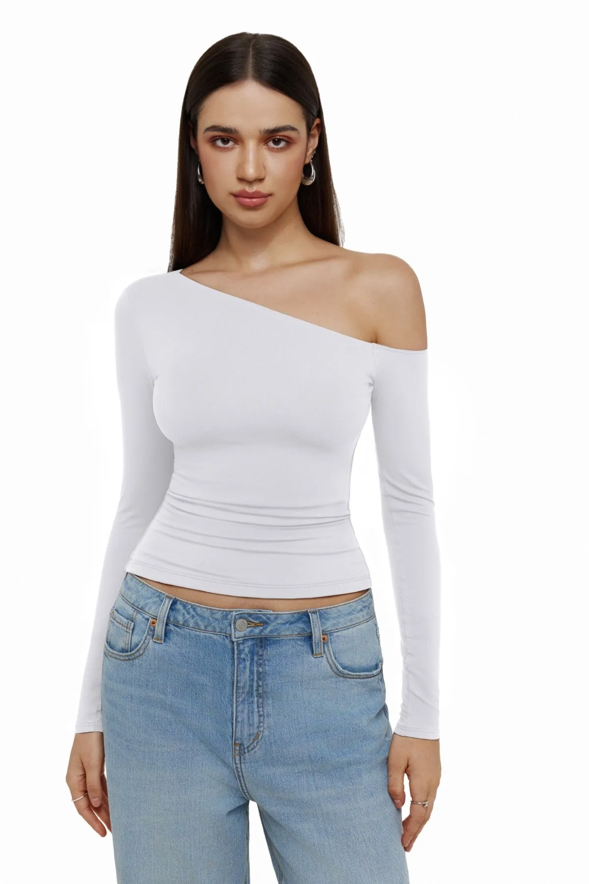 Fall Fashion Slim Fitted Off The Shoulder Tops sold by ReoRia product image thumbnail 3