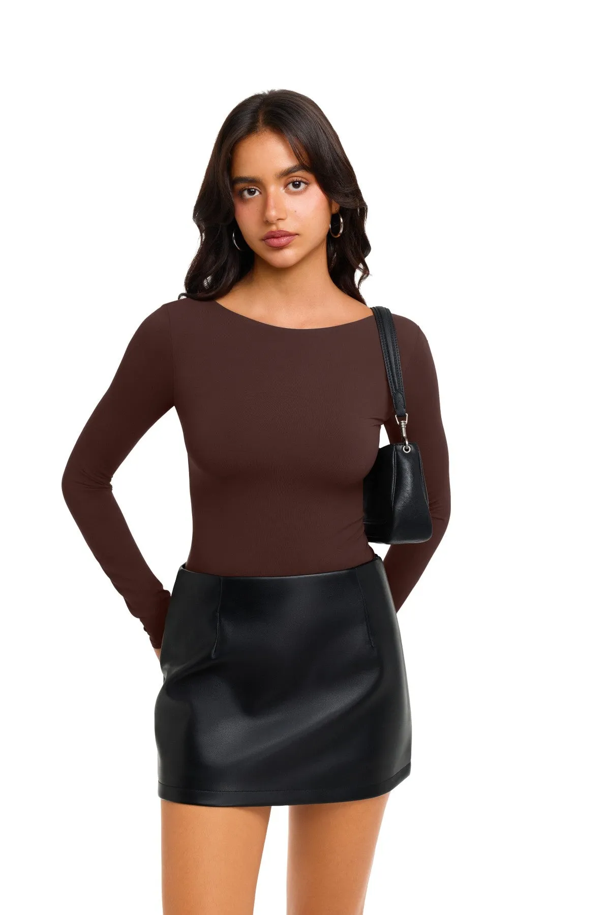 Double Lined Slim Fit Lace Back Crop Top sold by ReoRia product image thumbnail 4