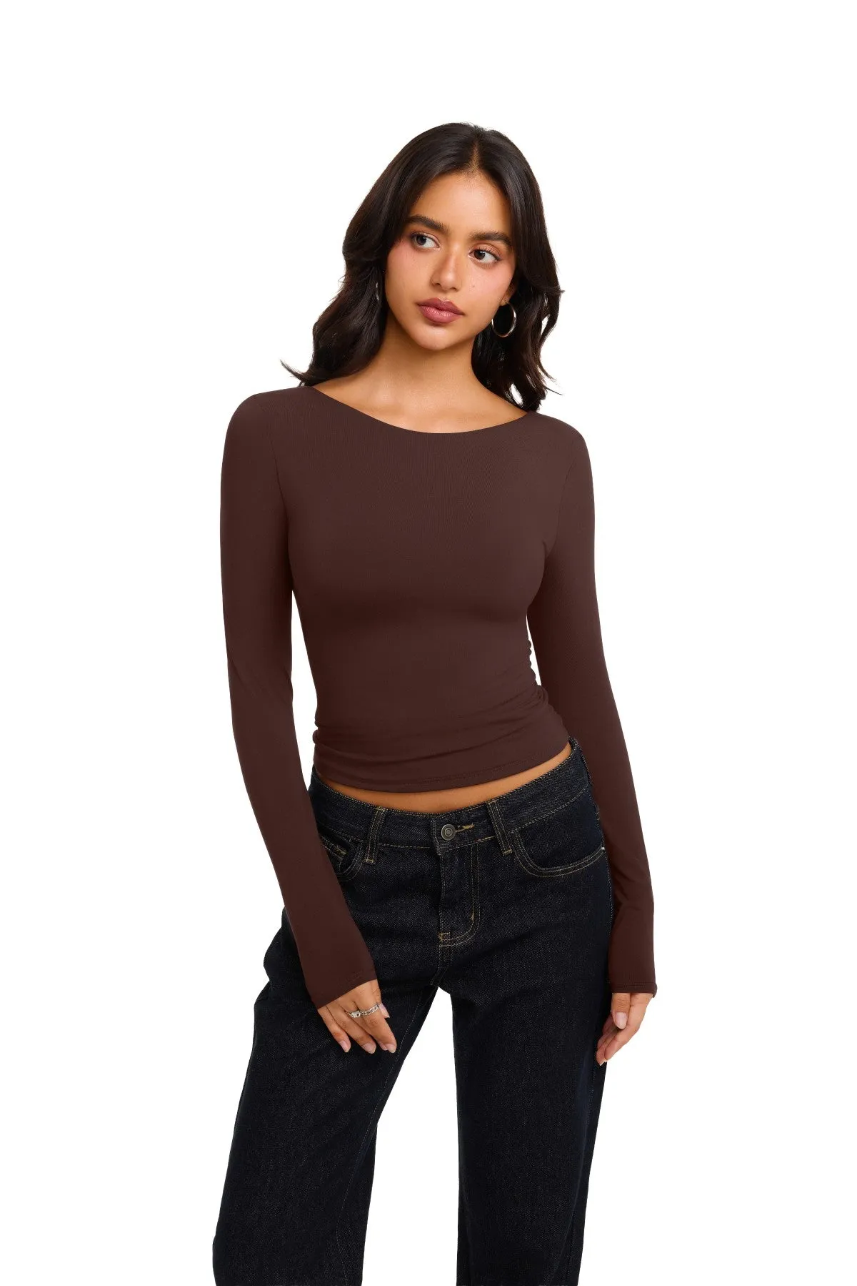 Double Lined Slim Fit Lace Back Crop Top sold by ReoRia