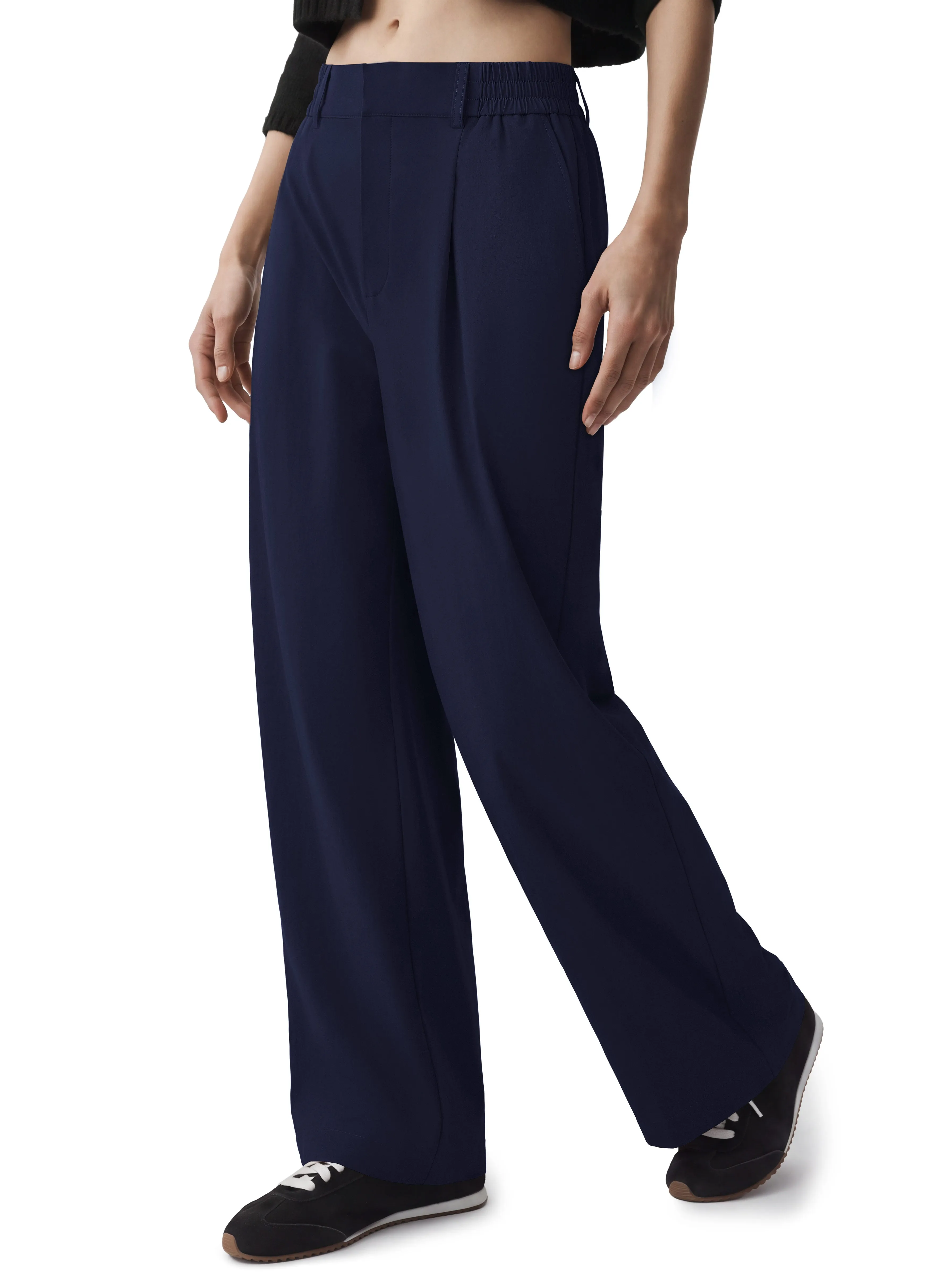 REORIA Women's High Waisted Wide Leg Work Pants with Pockets sold by ReoRia product image thumbnail 3