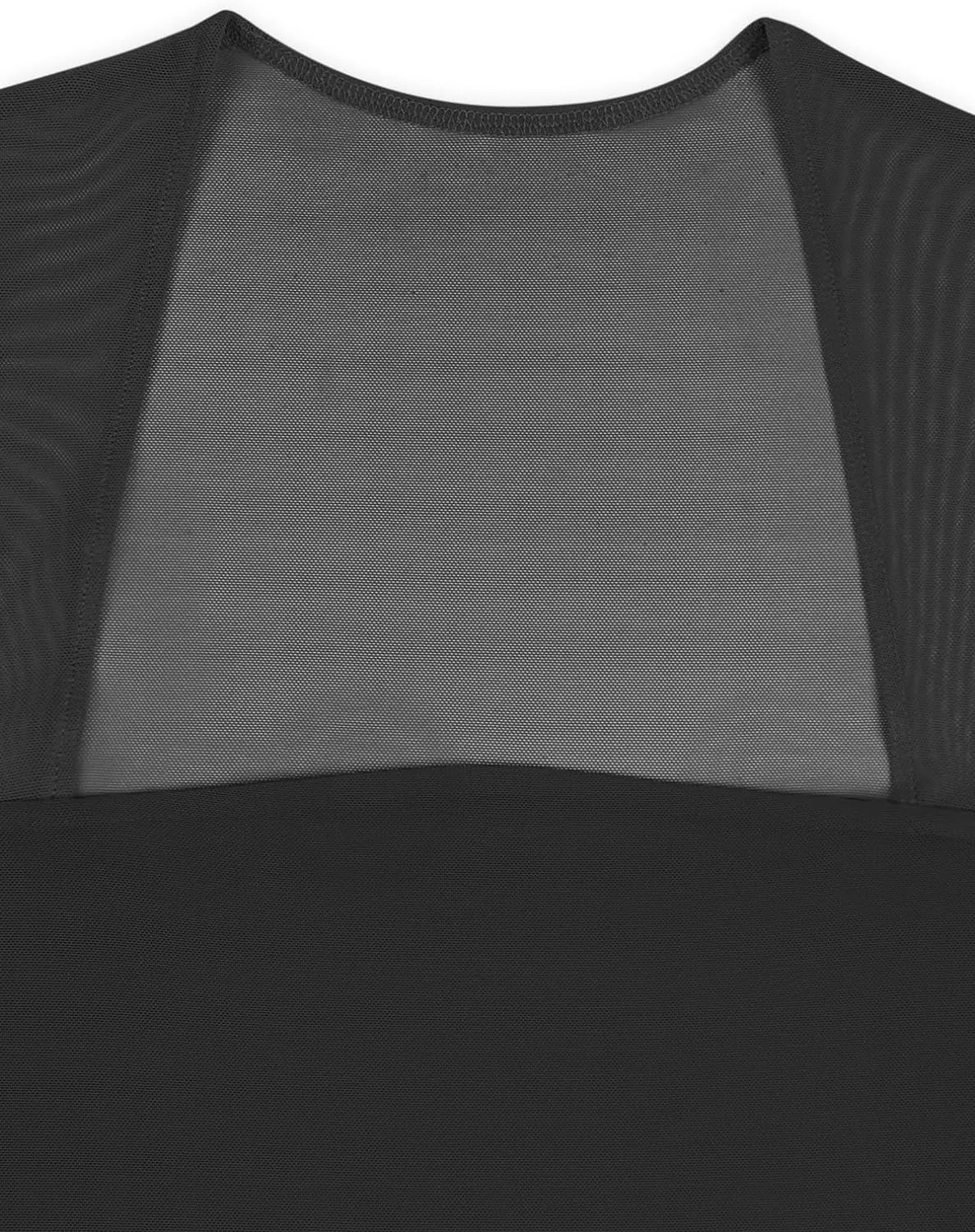 Square Neck Short Sleeve Sheer Mesh Bodysuits Tops sold by ReoRia product image thumbnail 5