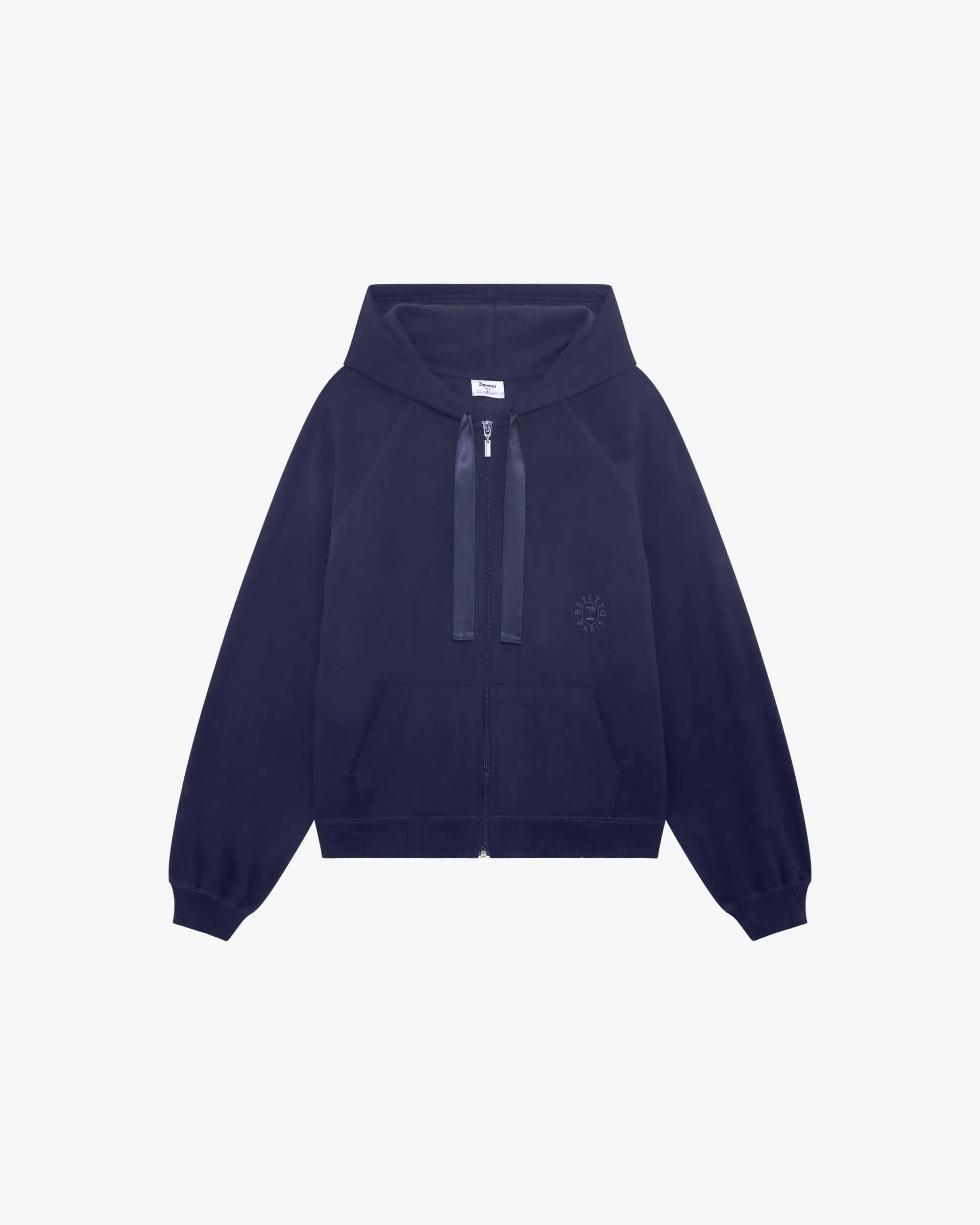 Hoodie zippé Satin signature sold by Repetto