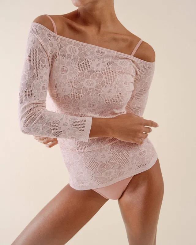 Top manches longues en dentelle rosace made by Repetto