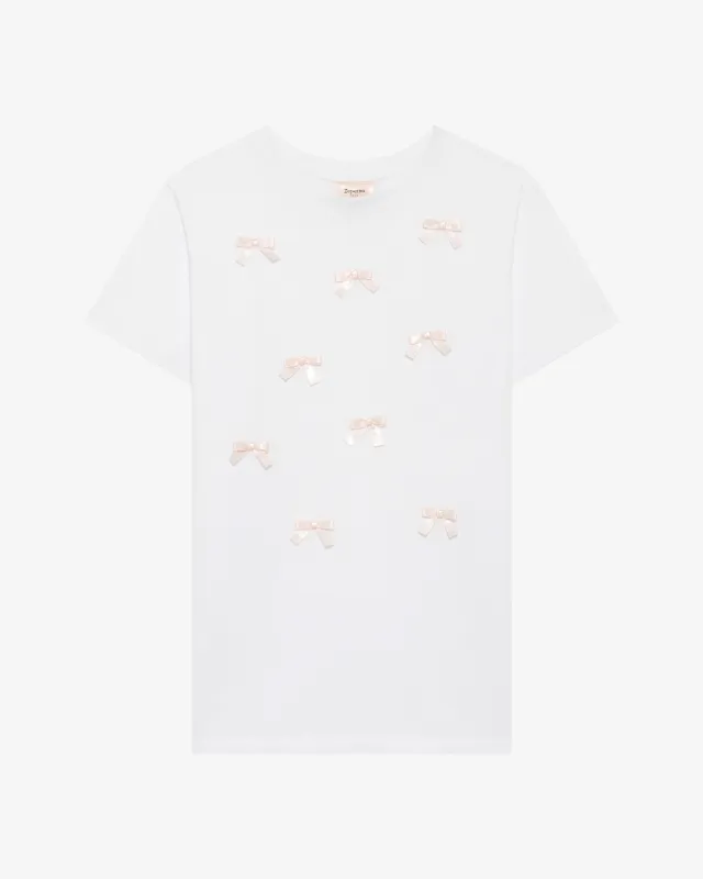T-shirt multi nœuds Satin signature made by Repetto