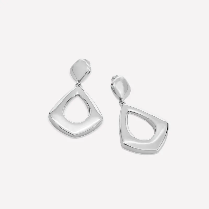 Prism Silver Drop Earrings sold by Retro Chic