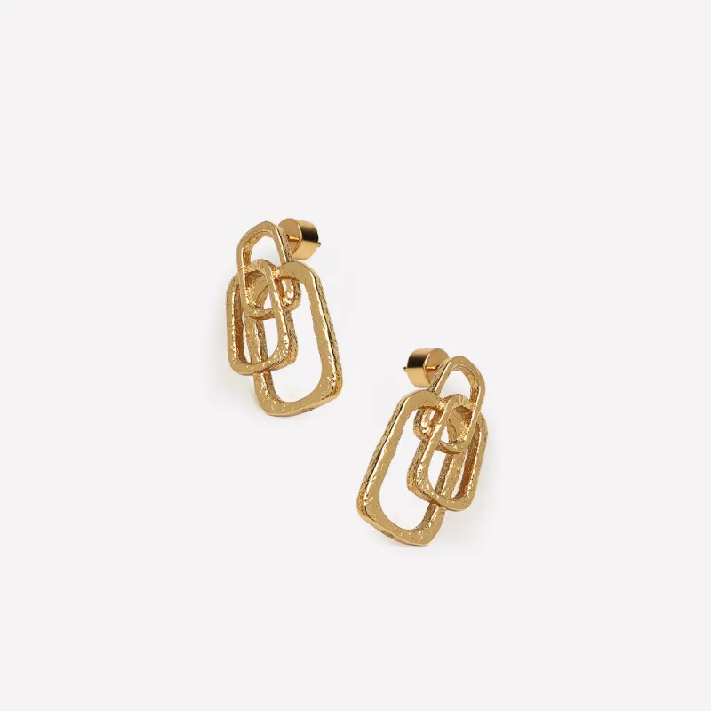 Roman Arc Golden Earrings sold by Retro Chic