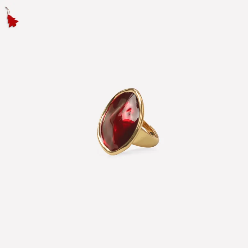 Red Enamel Ripple Ring sold by Retro Chic