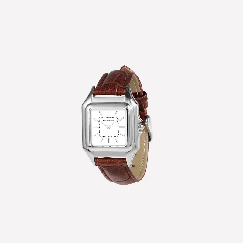 Vatican Majesty Watch - Brown & Silver sold by Retro Chic