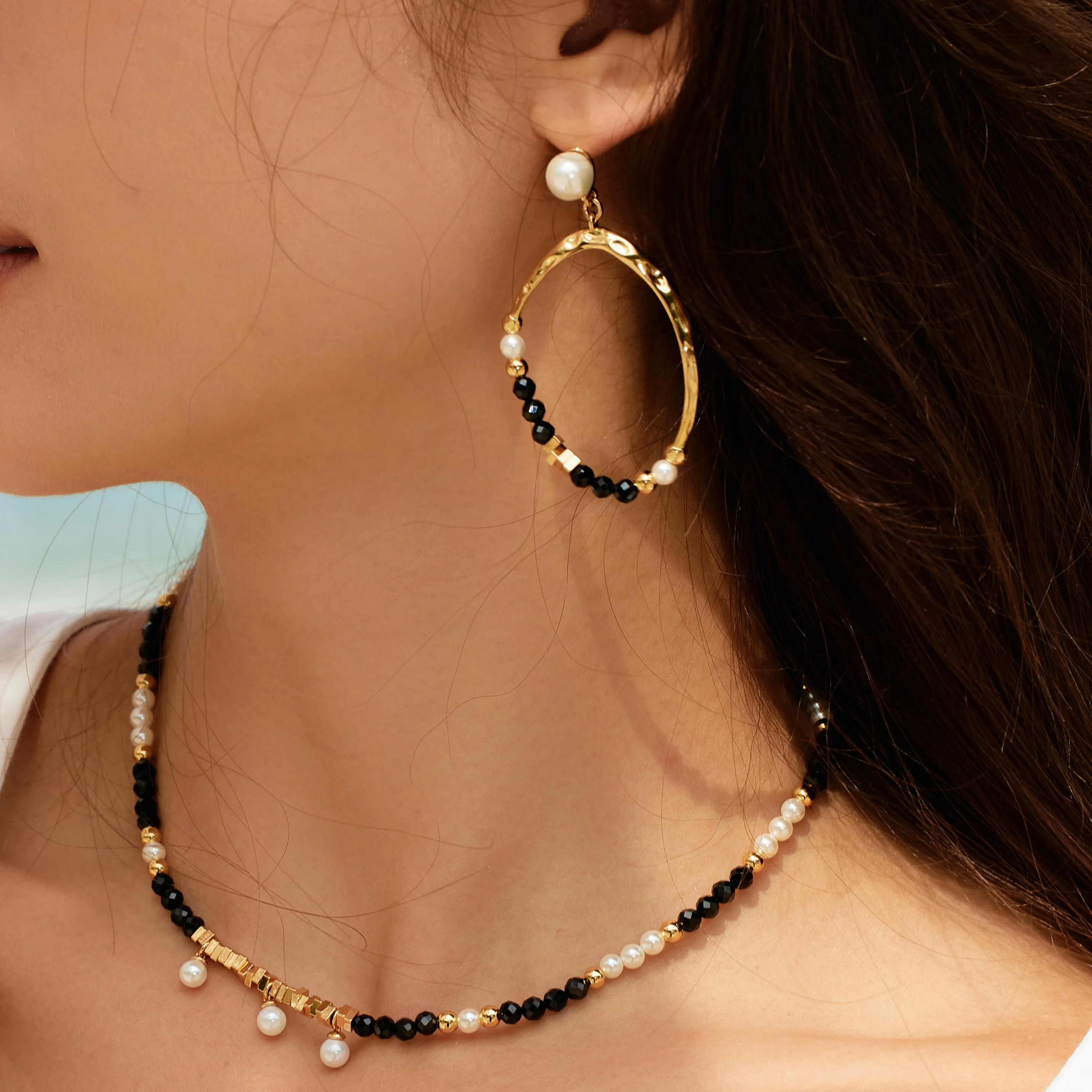 Poseidon Black Earrings sold by Retro Chic product image thumbnail 2