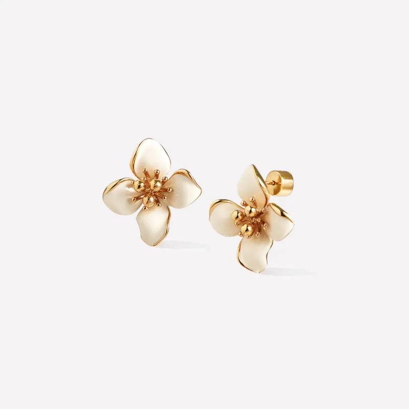Iris Blossom Stud Earrings sold by Retro Chic