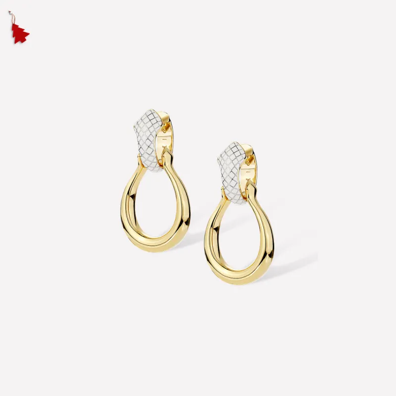 White Uraeus Earrings sold by Retro Chic