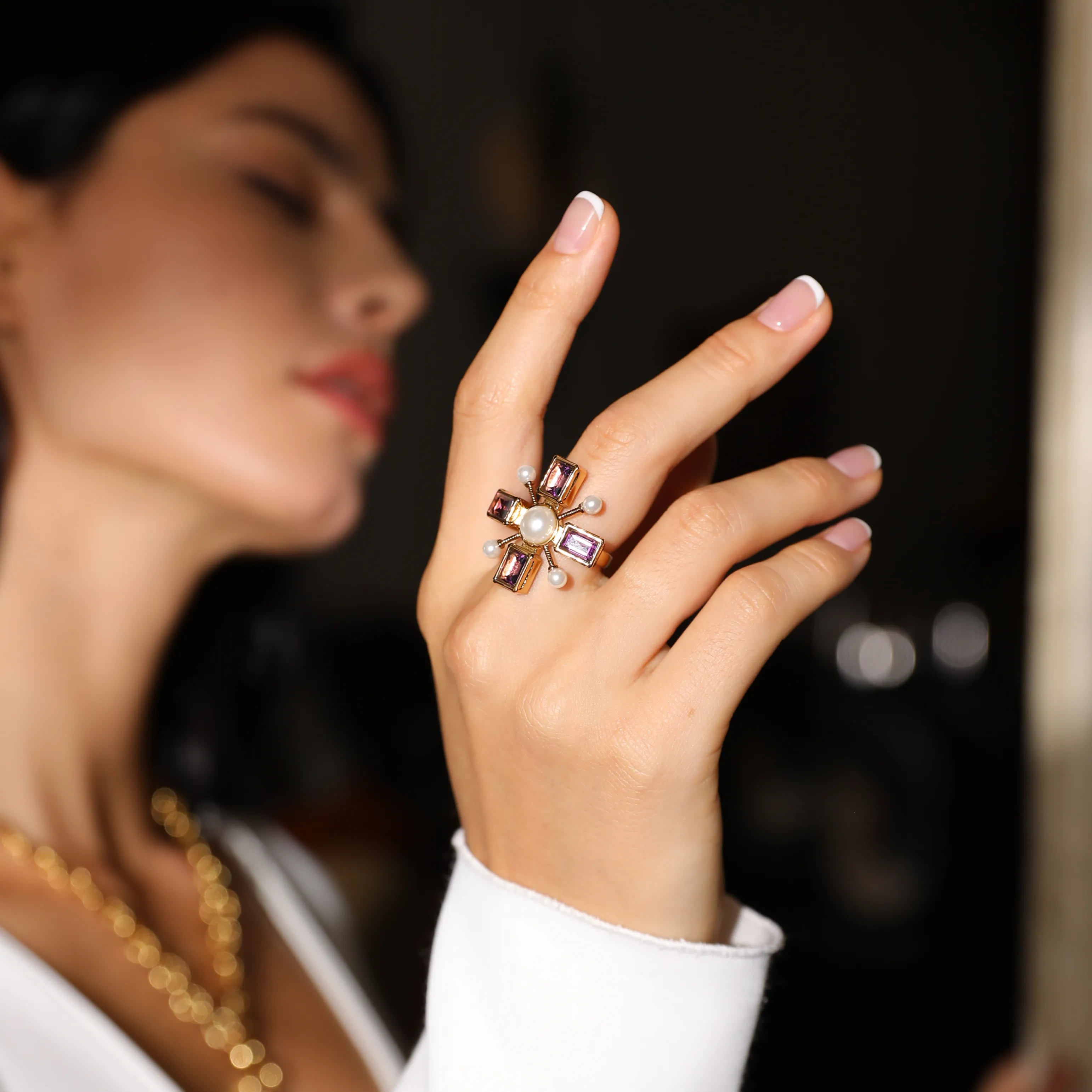 Byzantine Cross Ring - Adjustable sold by Retro Chic product image thumbnail 2