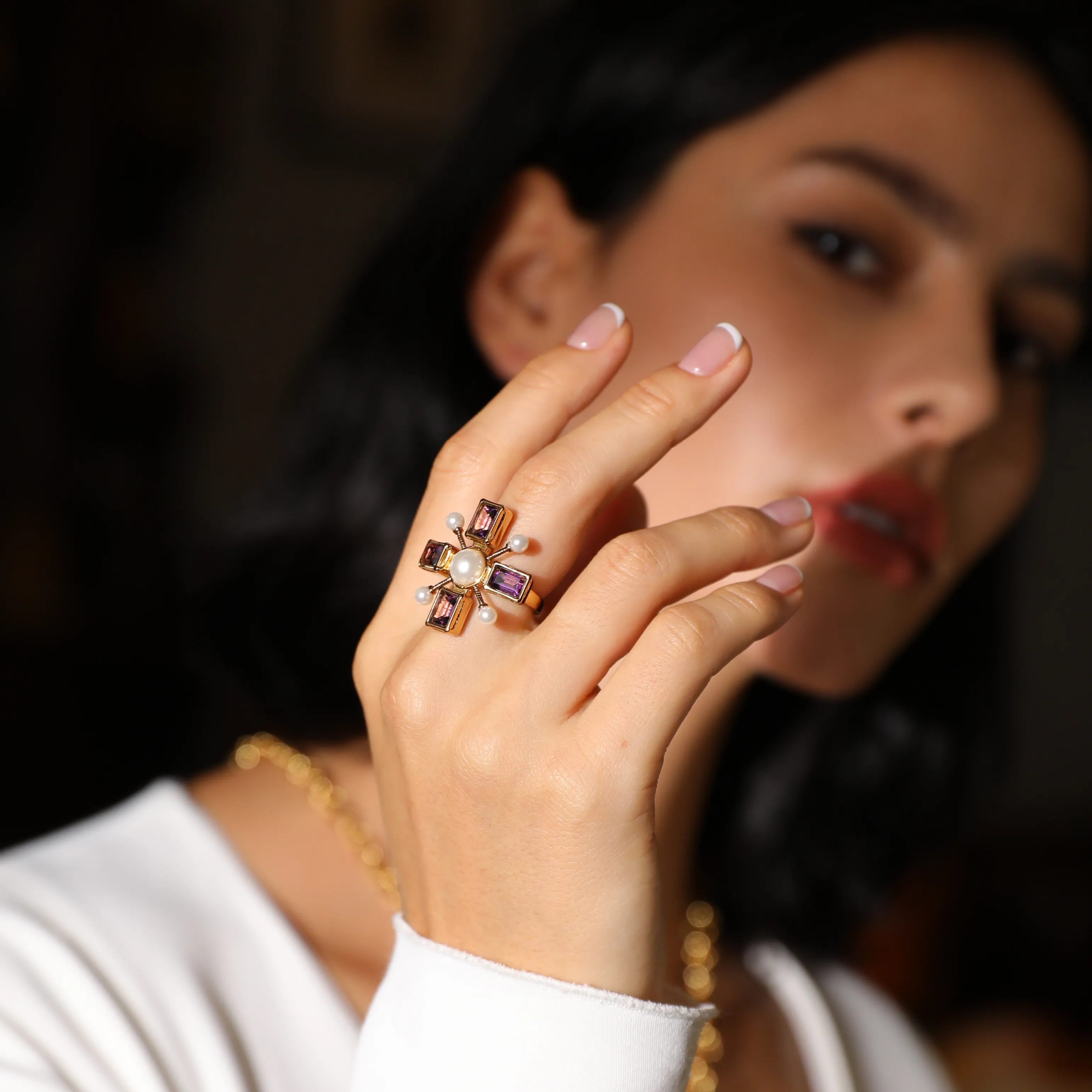 Byzantine Cross Ring - Adjustable sold by Retro Chic product image thumbnail 3