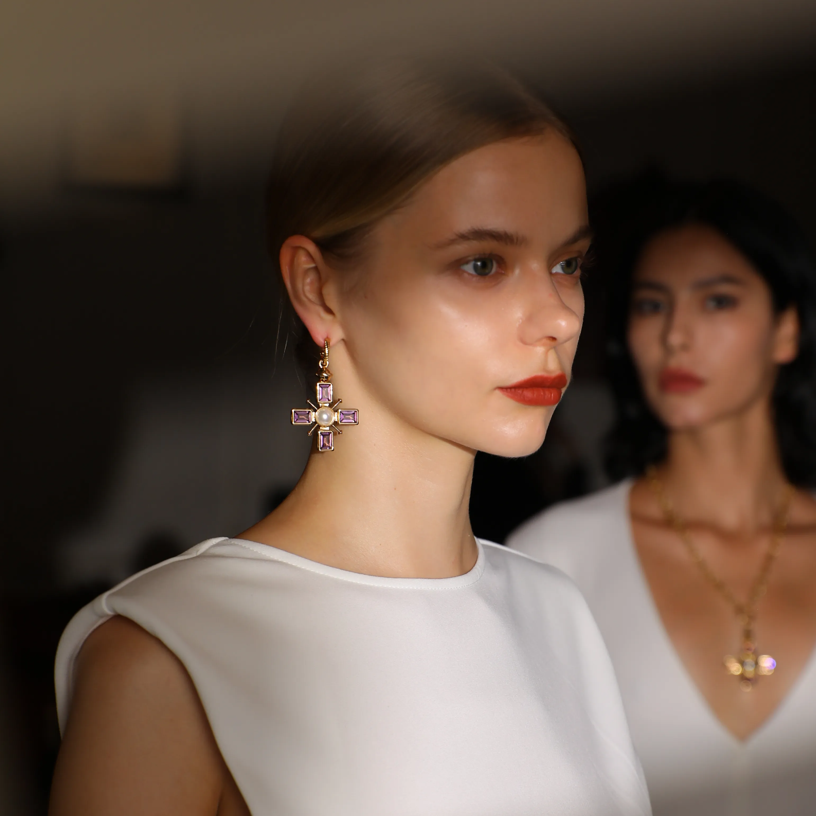 Byzantine Cross Earrings sold by Retro Chic product image thumbnail 3