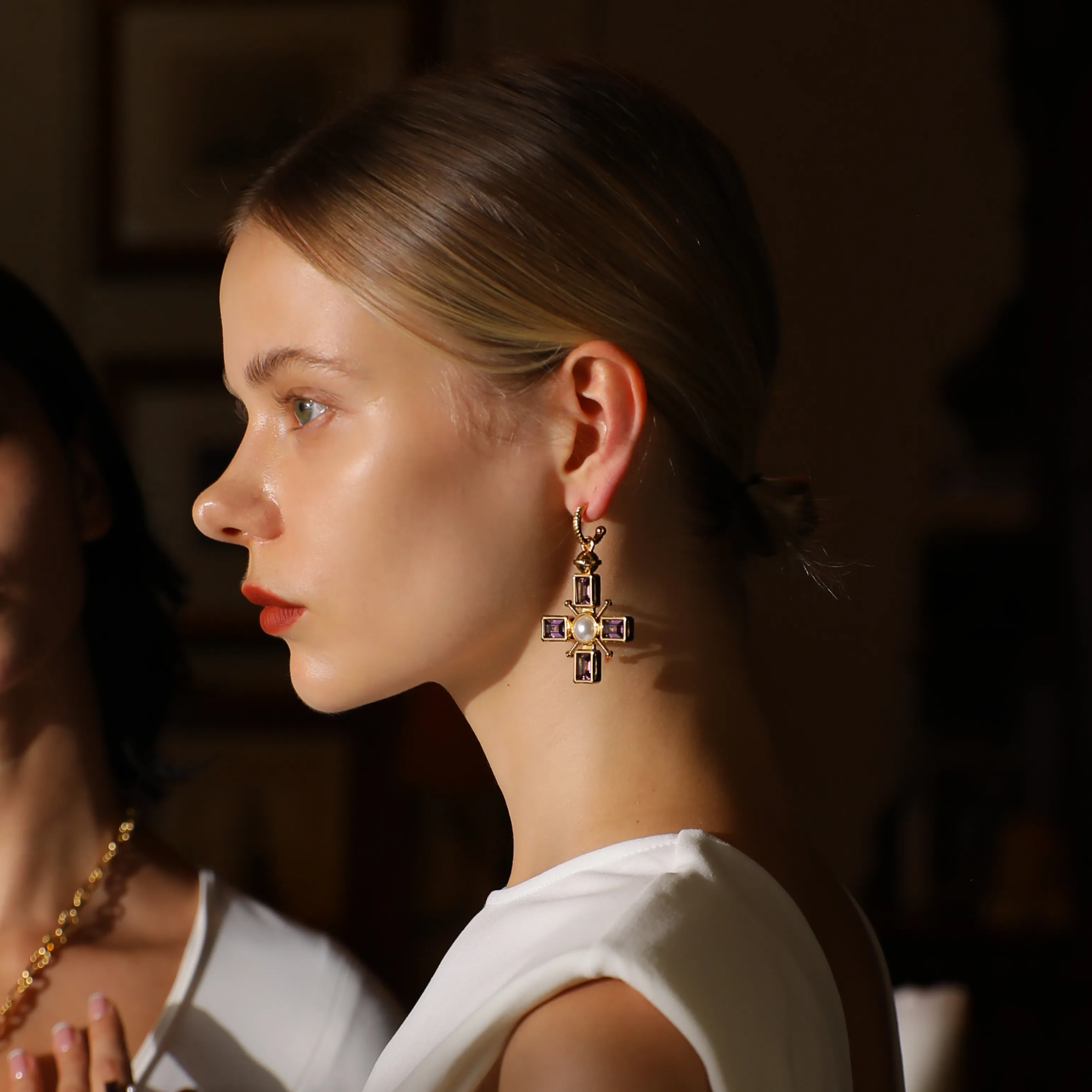 Byzantine Cross Earrings sold by Retro Chic product image thumbnail 2