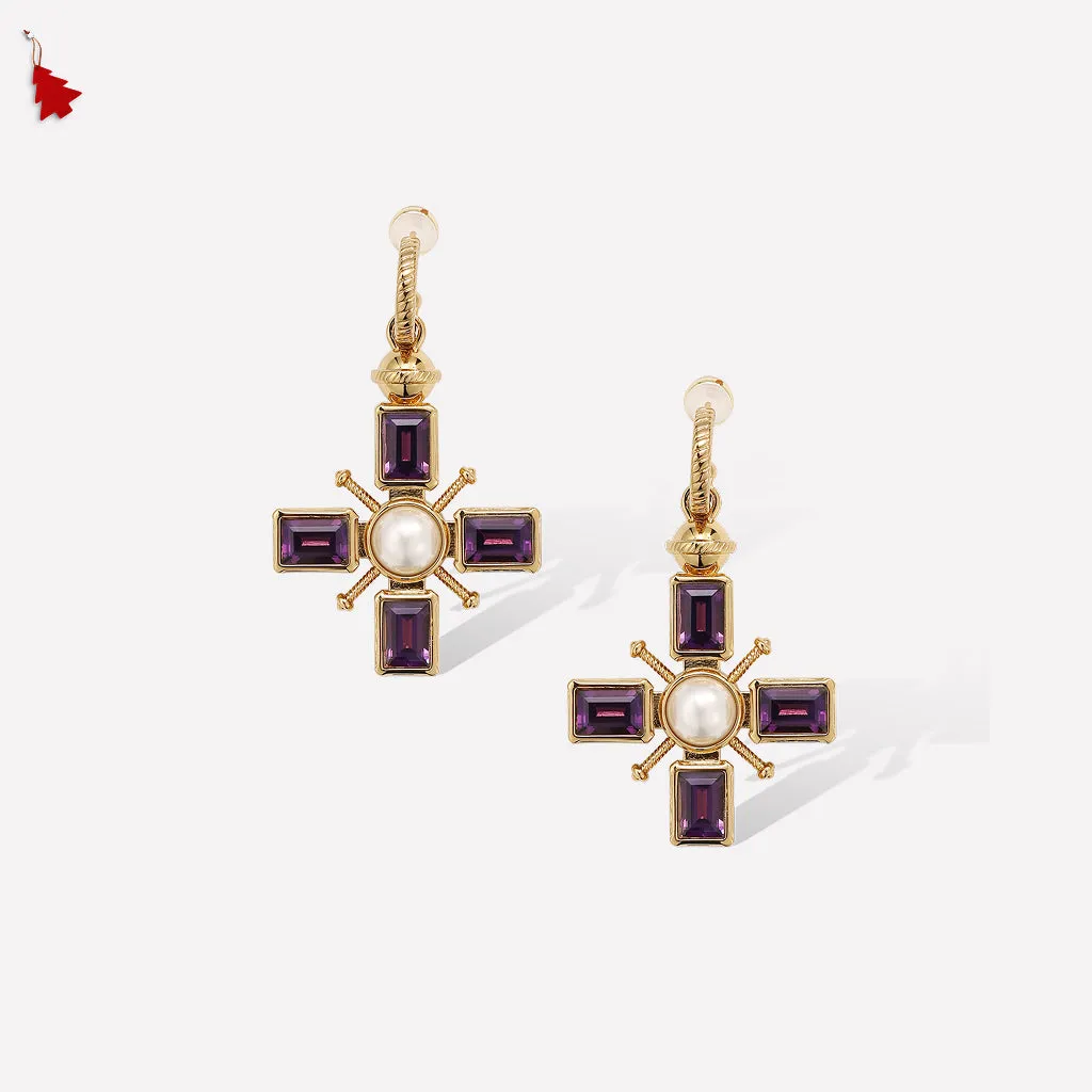 Byzantine Cross Earrings sold by Retro Chic
