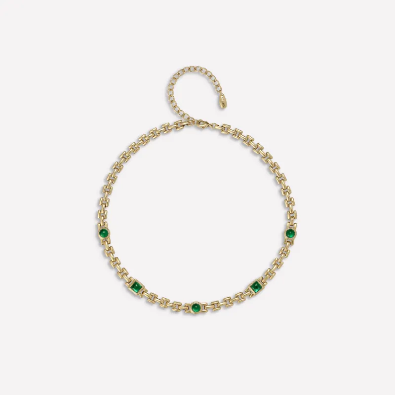 Byzantine Empire Green Necklace sold by Retro Chic
