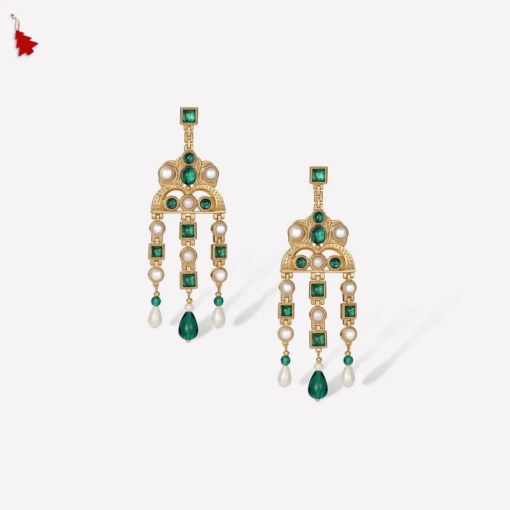 Byzantine Empire Green Earrings sold by Retro Chic