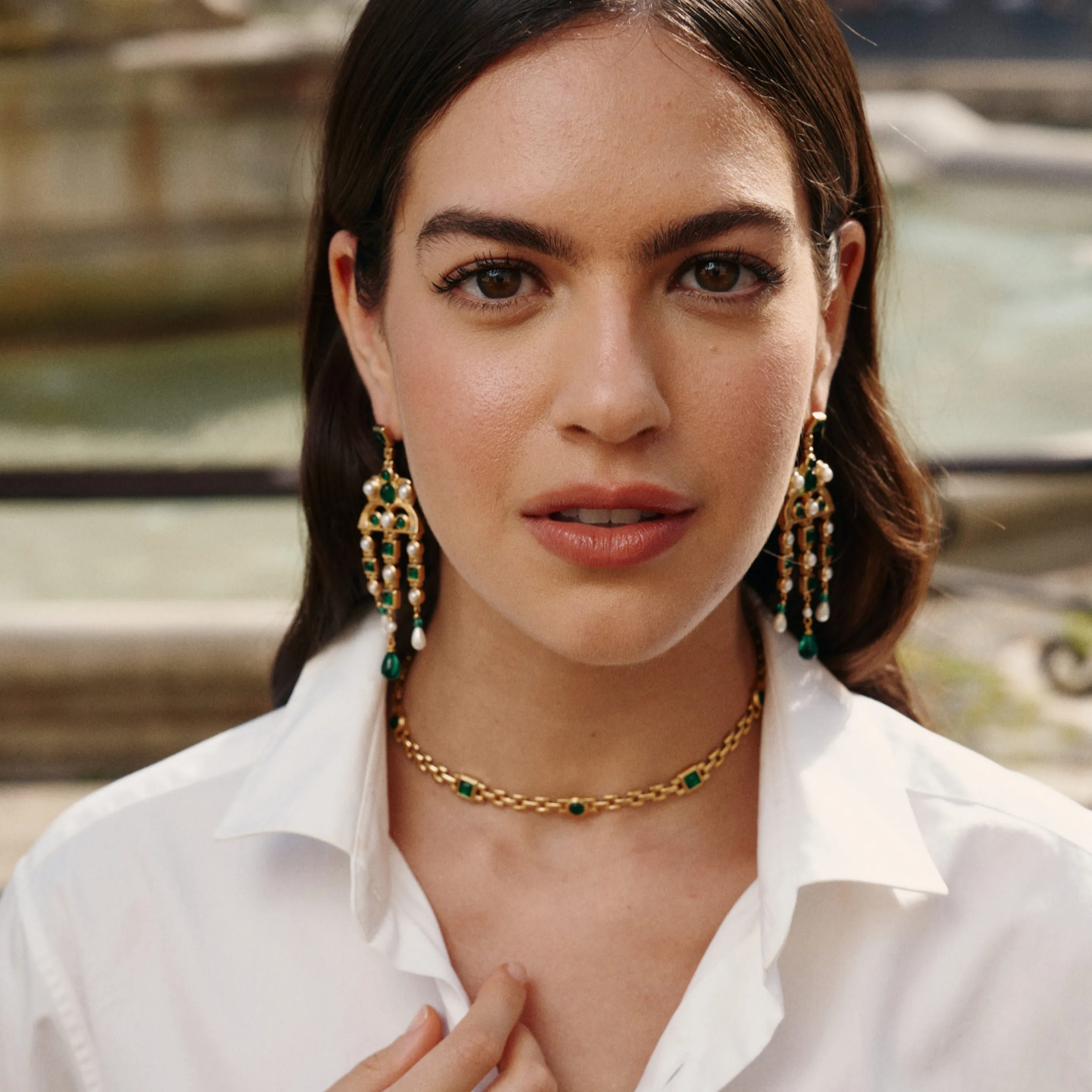 Byzantine Empire Green Earrings sold by Retro Chic product image thumbnail 4