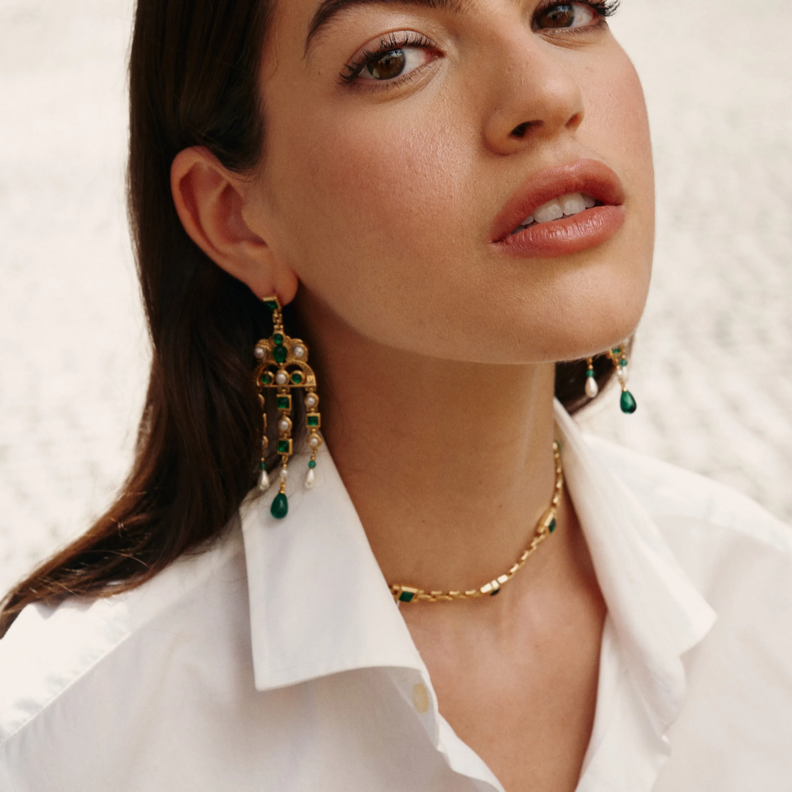 Byzantine Empire Green Earrings sold by Retro Chic product image thumbnail 3