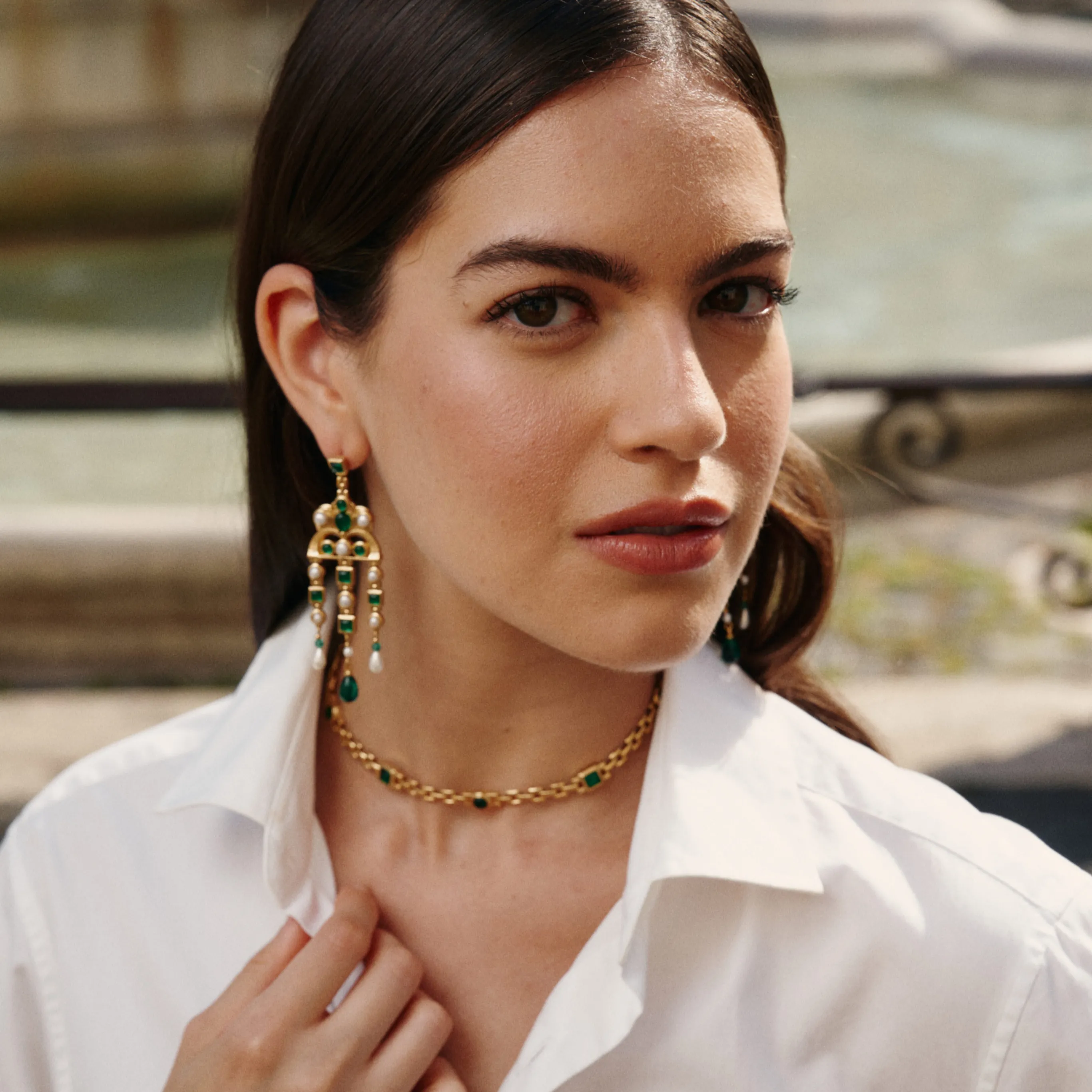 Byzantine Empire Green Earrings sold by Retro Chic product image thumbnail 5