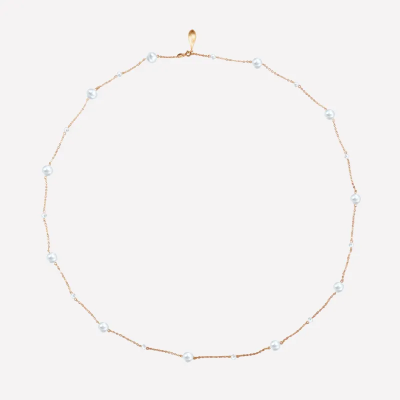 Golden Star Pearl Necklace sold by Retro Chic