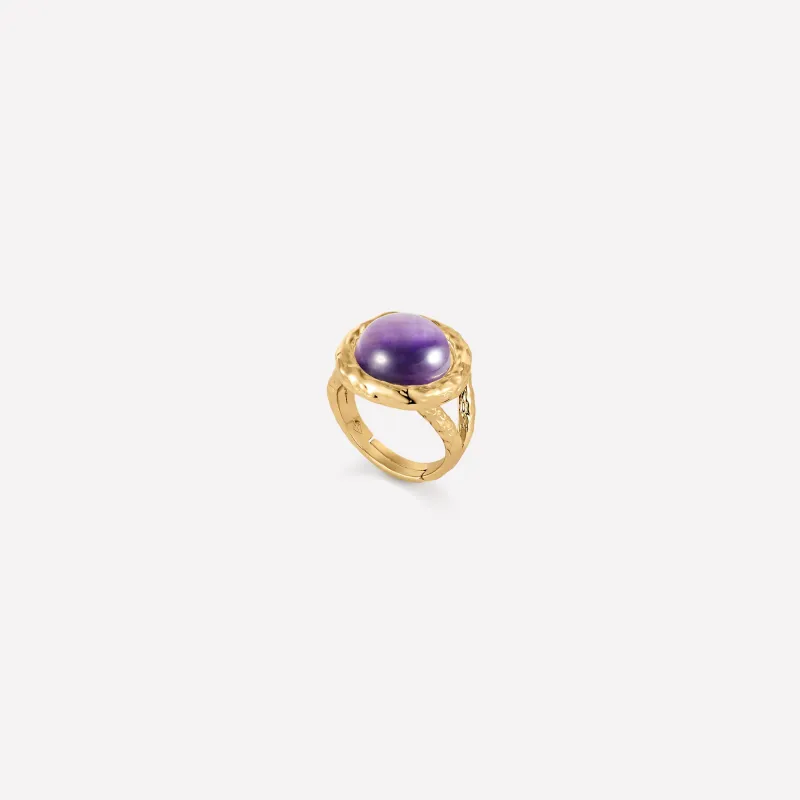 Aeolian Whispers Amethyst Ring sold by Retro Chic