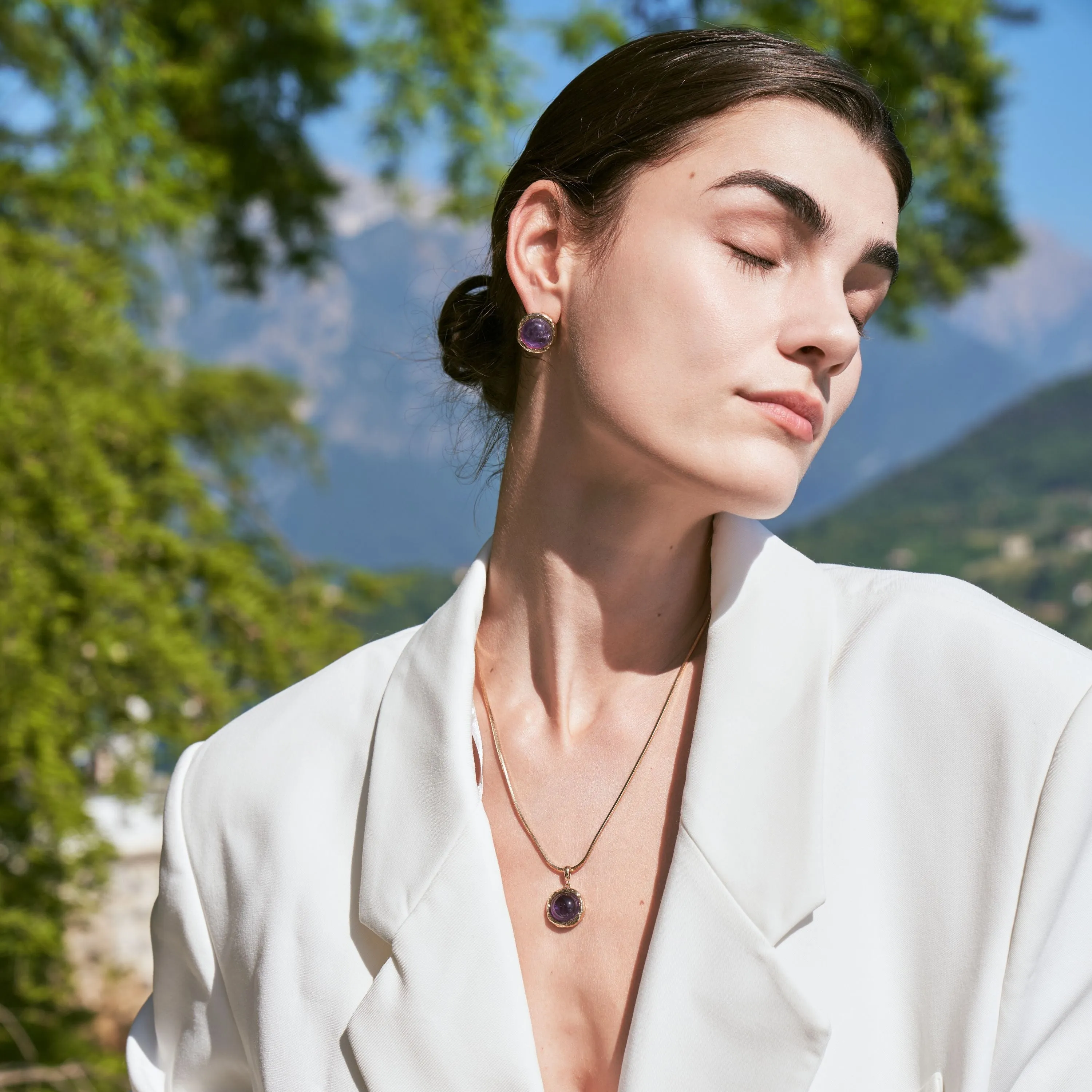 Aeolian Whispers Amethyst Necklace sold by Retro Chic product image thumbnail 2