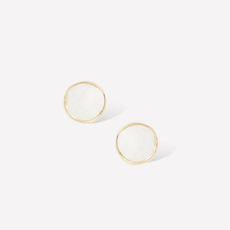 White Enamel Ripple Earrings sold by Retro Chic