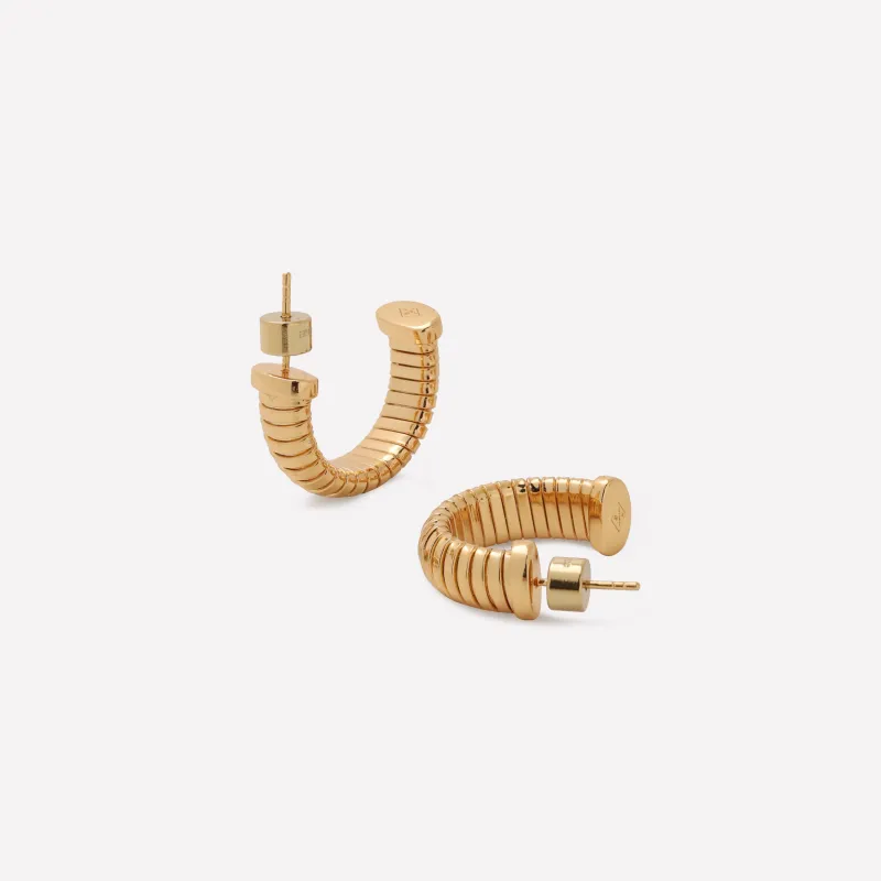 Gold Minimalist Hoop Earrings sold by Retro Chic