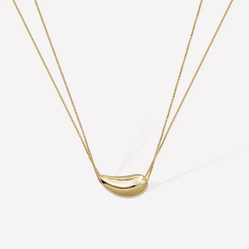 Drop Necklace - Gold Plated sold by Retro Chic