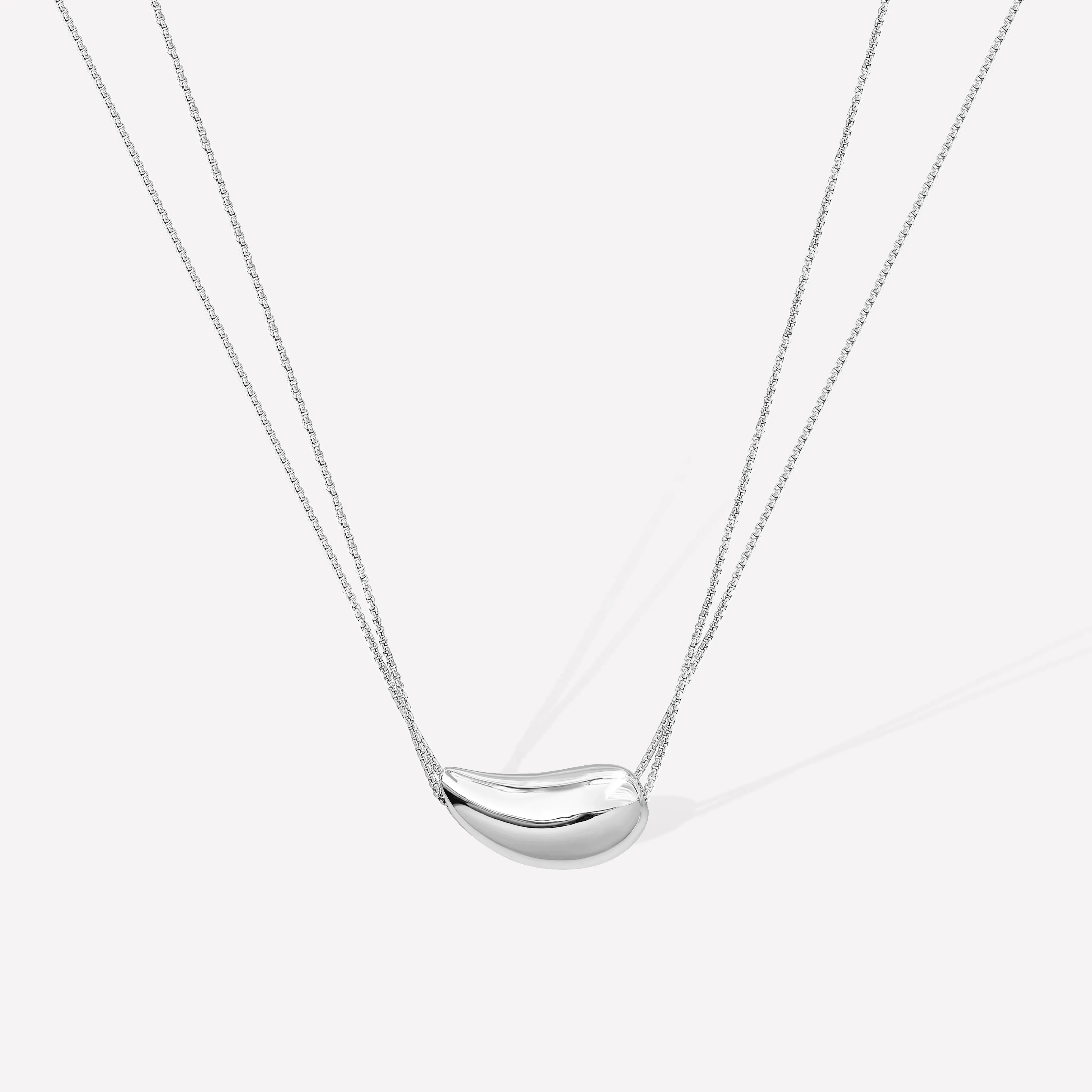 Drop Necklace - White Gold Plated sold by Retro Chic