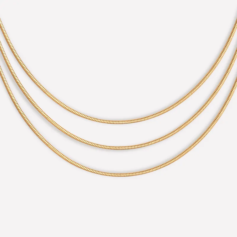 Whispers Chain Golden Necklace sold by Retro Chic