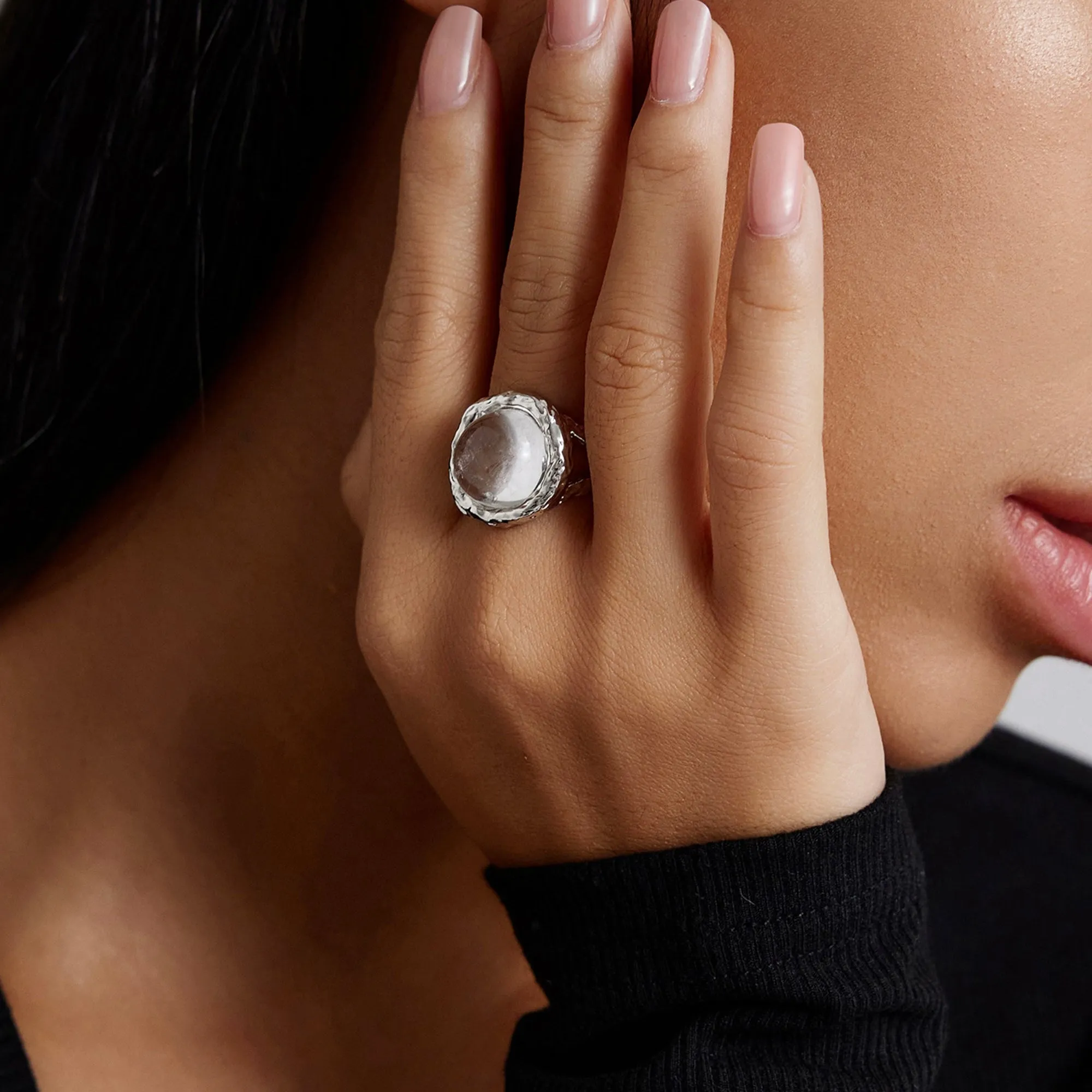 Aeolian Whispers Ring - White Gold Plated sold by Retro Chic product image thumbnail 3