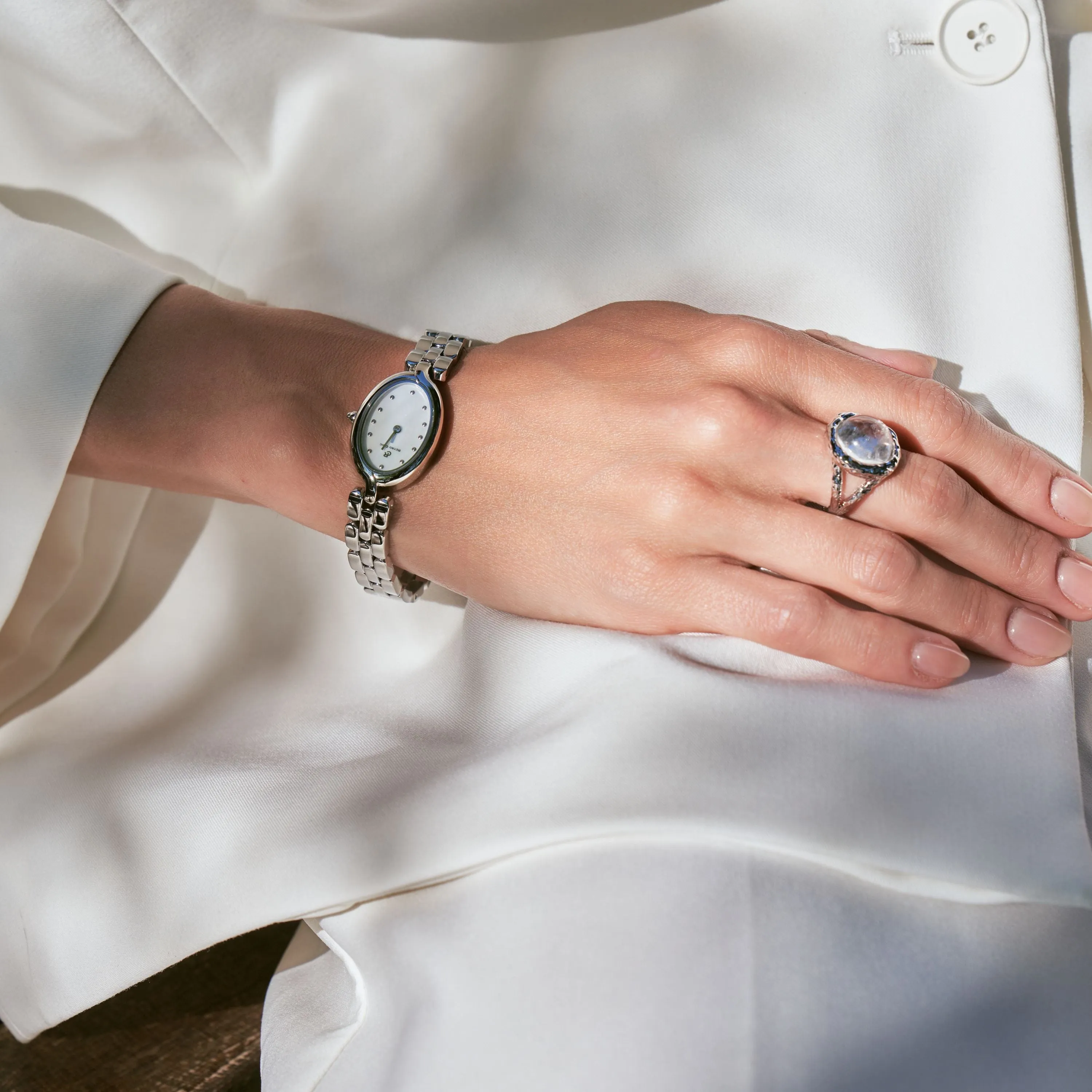 Aeolian Whispers Ring - White Gold Plated sold by Retro Chic product image thumbnail 2