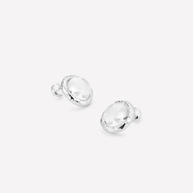 Aeolian Whispers Earrings - White Gold Plated sold by Retro Chic