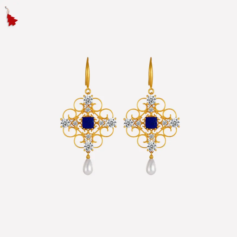 Orchid Dream Pearl Earrings sold by Retro Chic