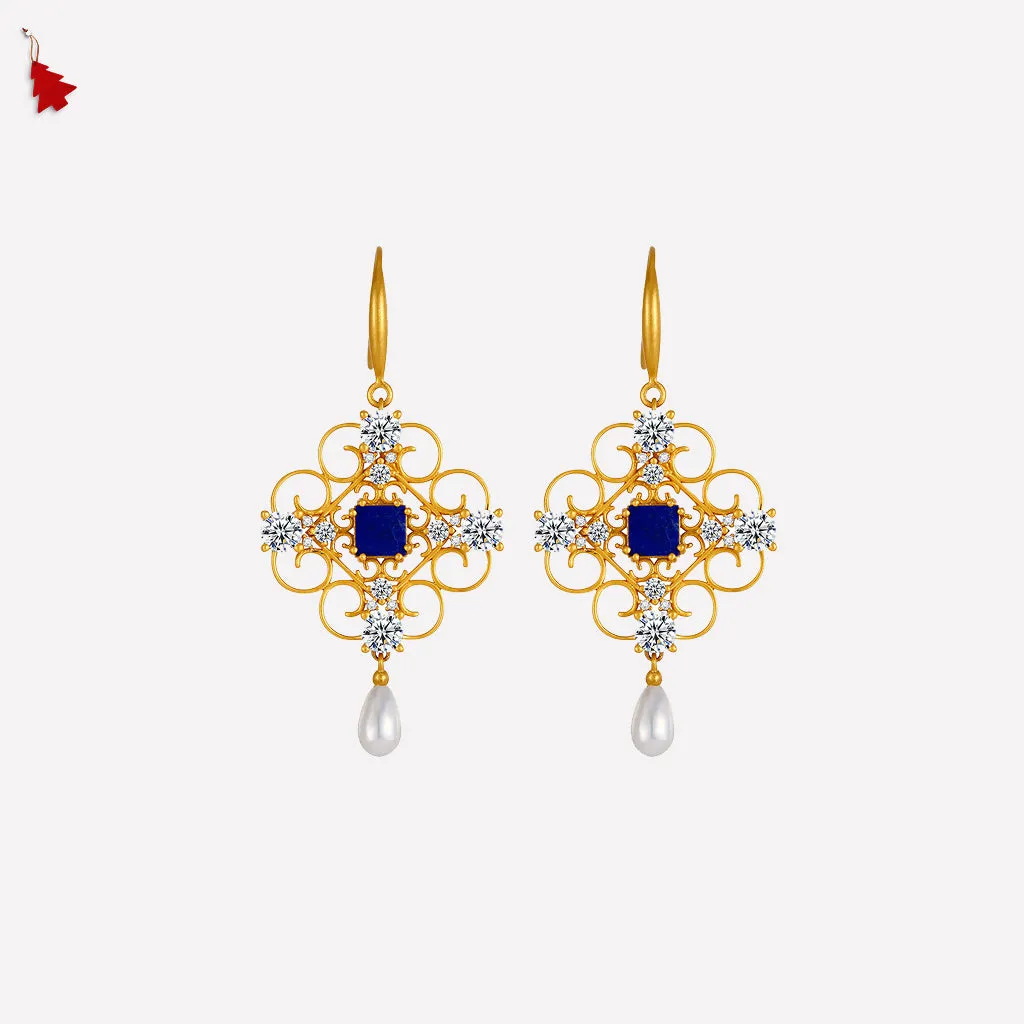 Orchid Dream Pearl Earrings sold by Retro Chic