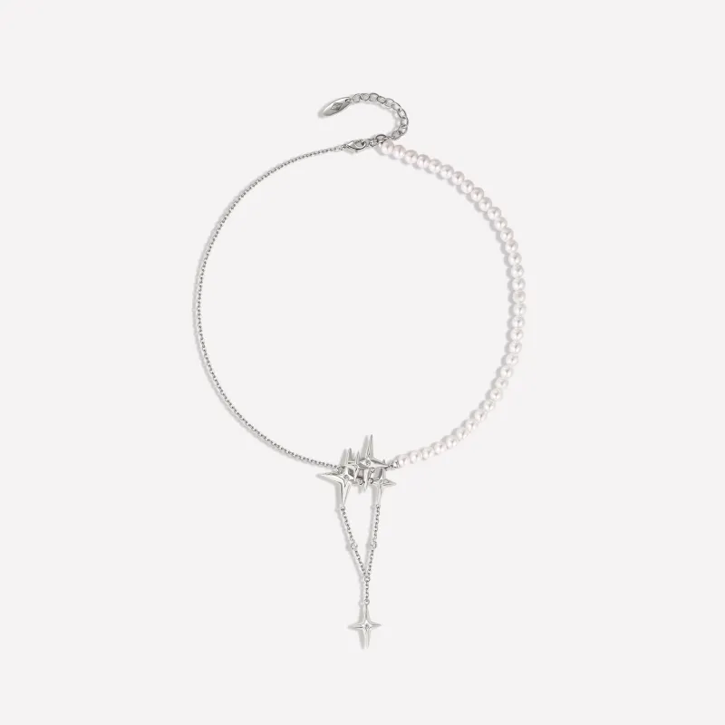 White Starry Necklace sold by Retro Chic