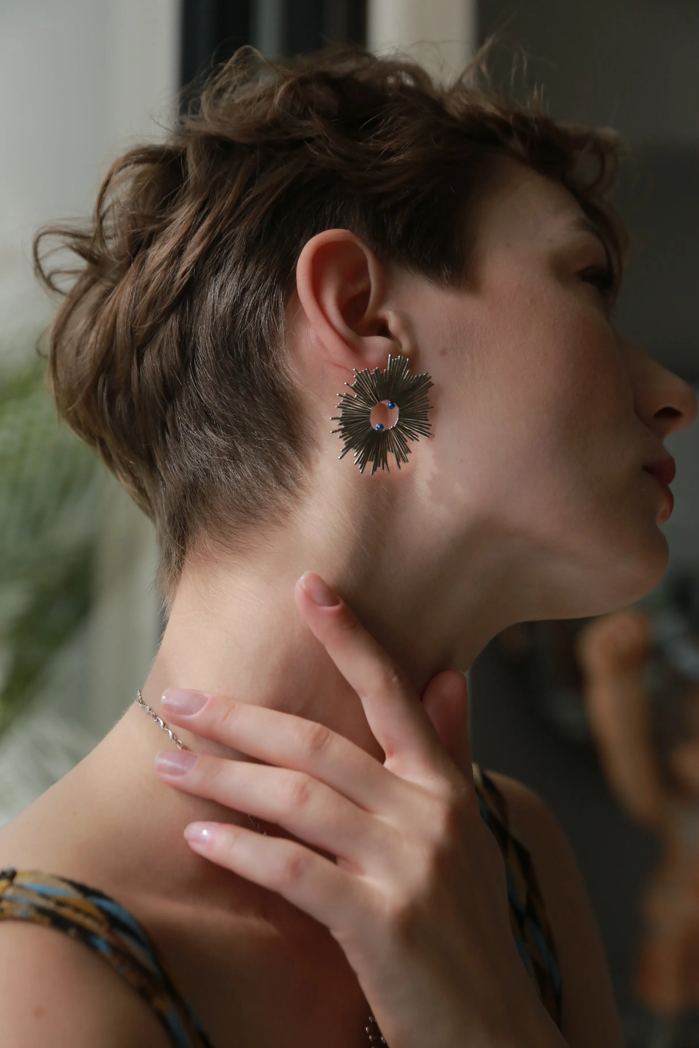 Blue Dandelion Earrings sold by Retro Chic product image thumbnail 5