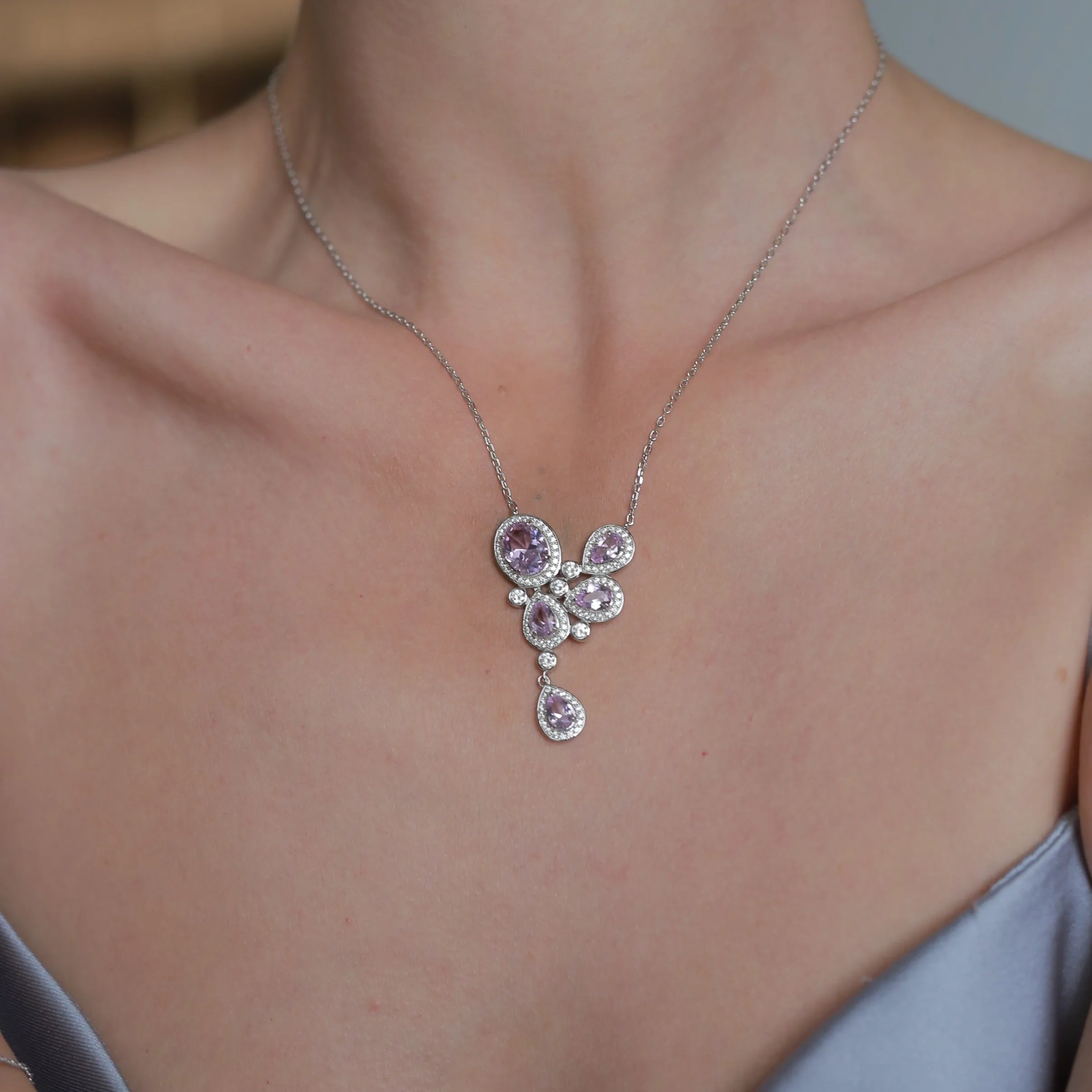 Lavender Necklace sold by Retro Chic product image thumbnail 3