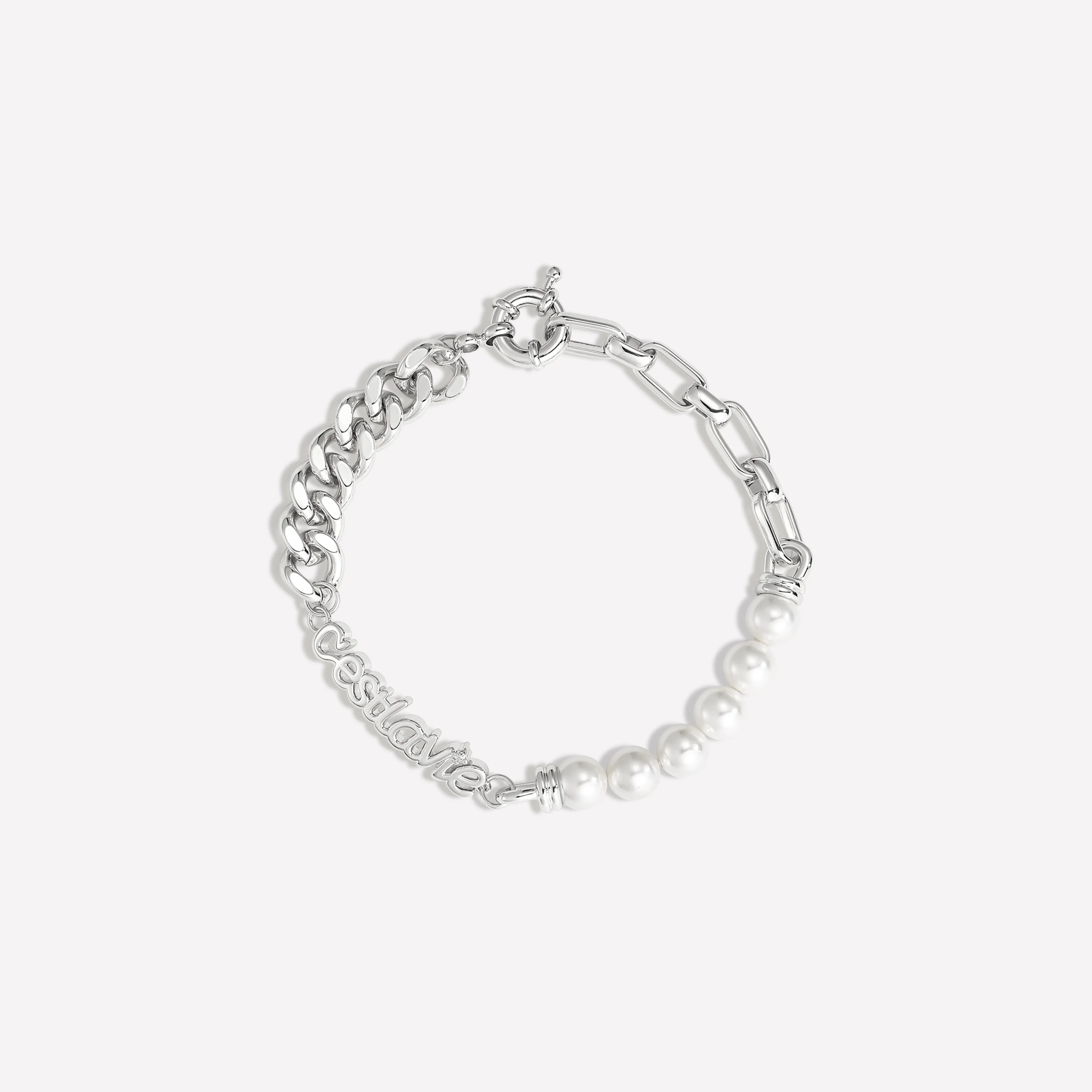 White Gold Plated Reborn Bracelet sold by Retro Chic
