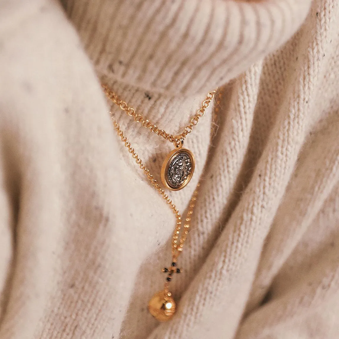 Ancient Coin Necklace sold by Retro Chic product image thumbnail 3