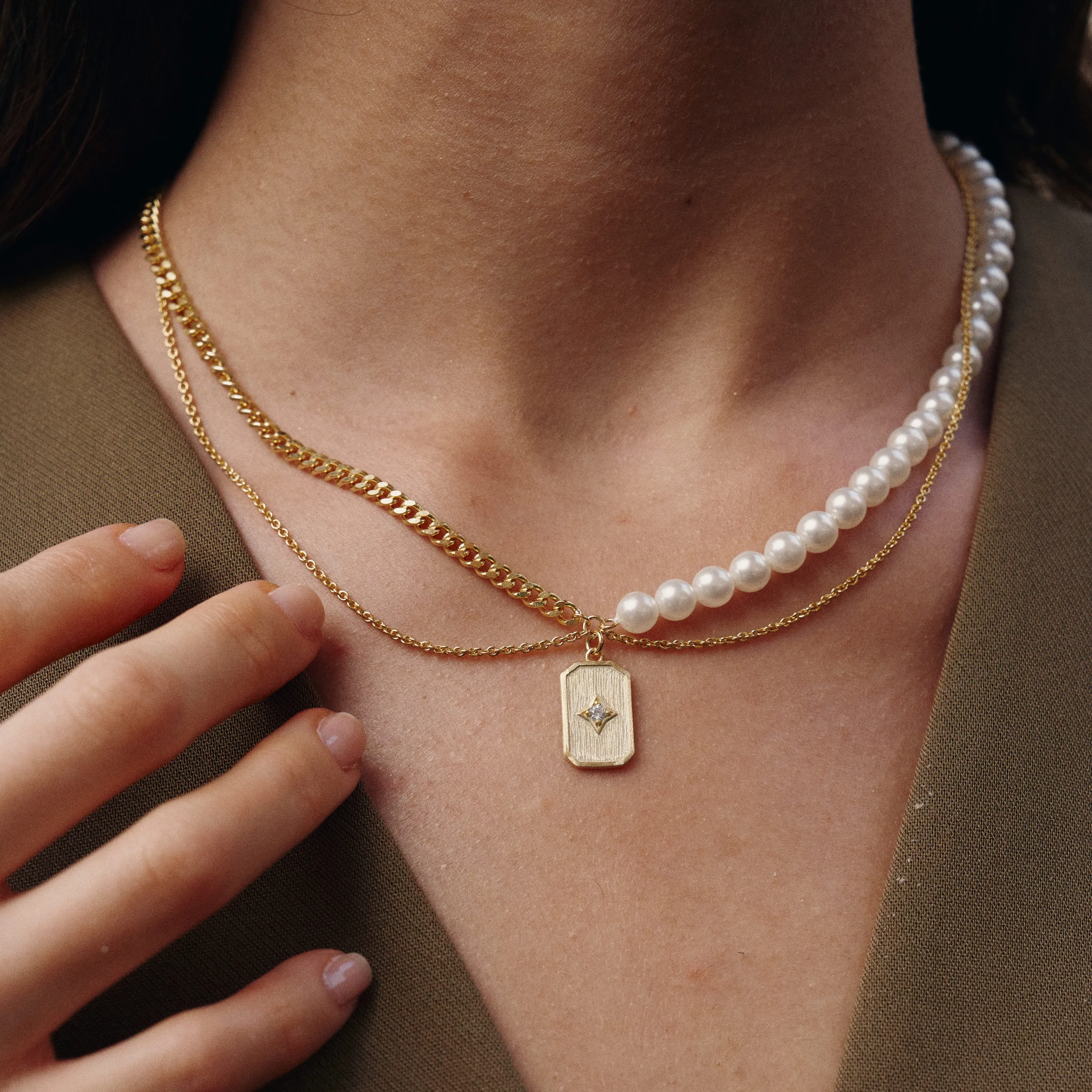 Star Shields Necklace sold by Retro Chic product image thumbnail 3