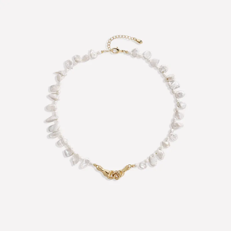 Wave Kisses Pearl Necklace sold by Retro Chic