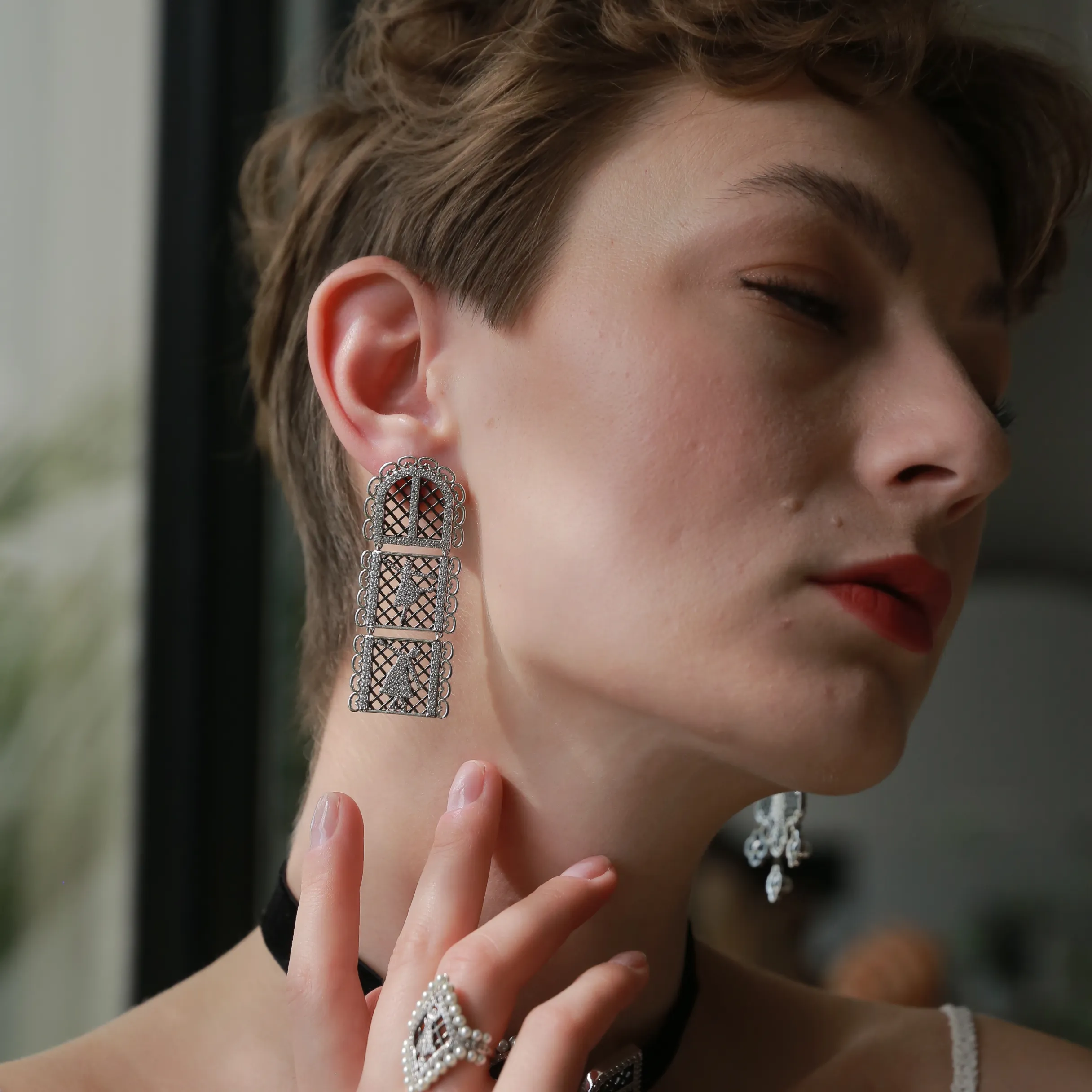 BLACK DOLL EARRINGS sold by Retro Chic product image thumbnail 3