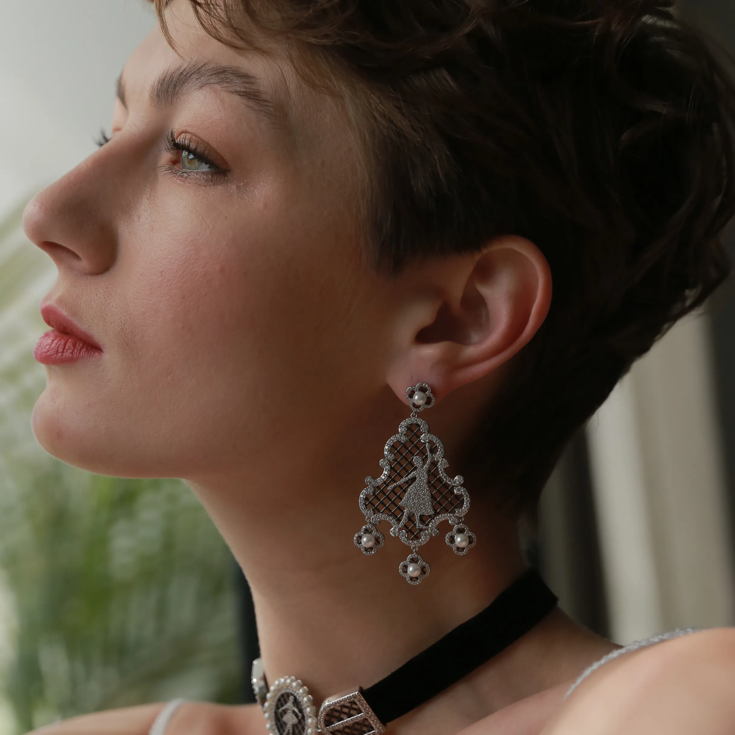 BLACK NUTCRACKER EARRINGS sold by Retro Chic product image thumbnail 3