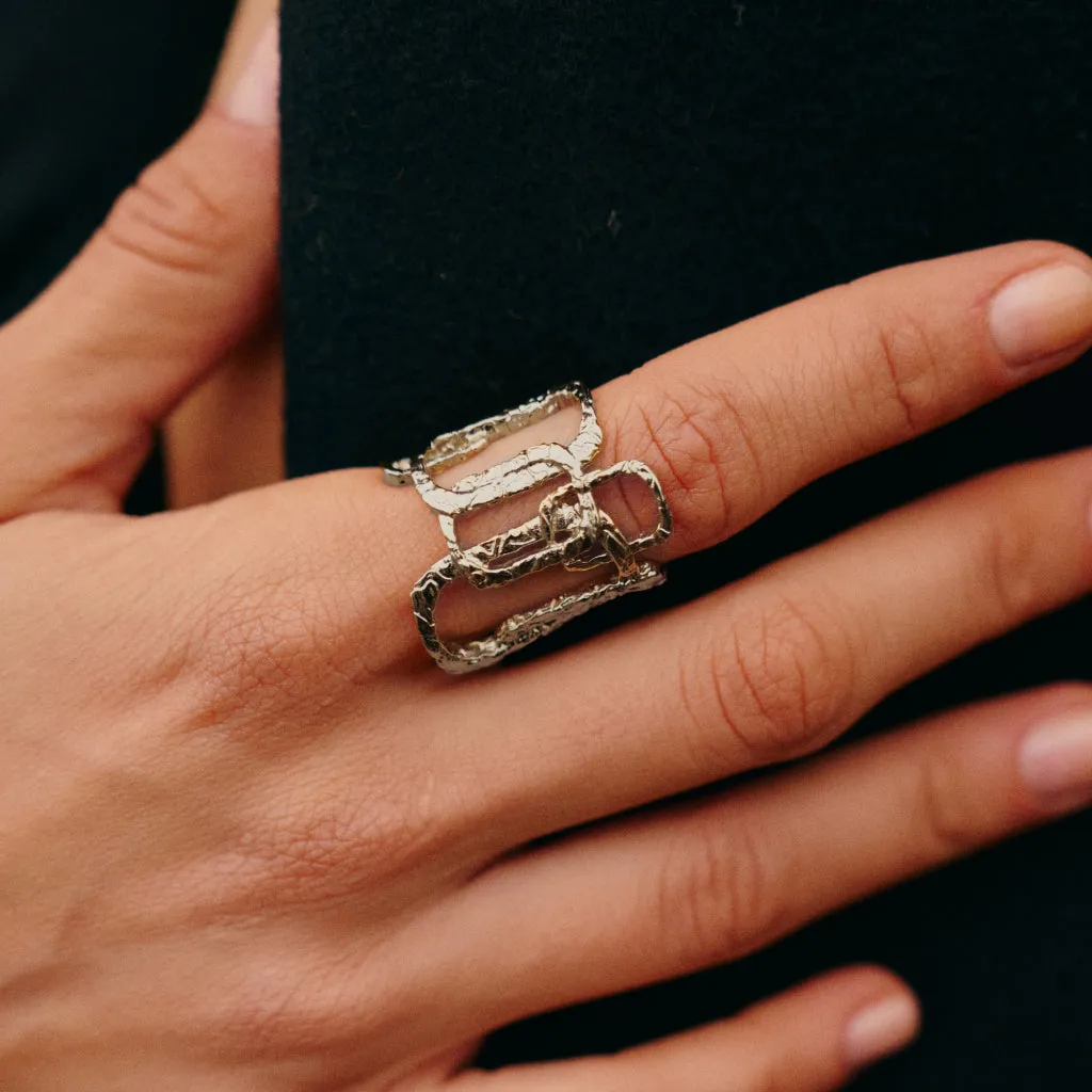 Roman Arc Silver Ring sold by Retro Chic product image thumbnail 2